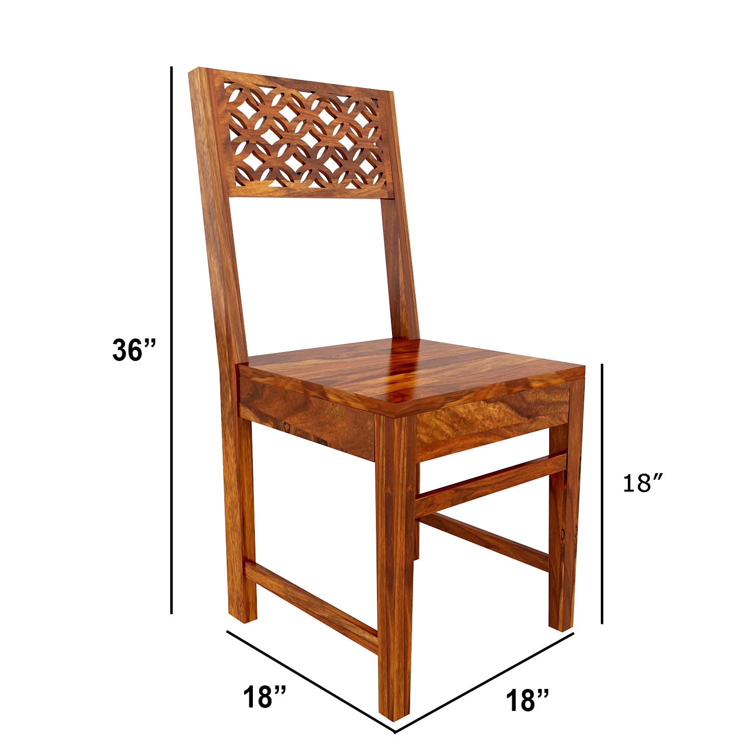 Sheesham Wood Dining Table(57x35) with 6 Chairs | 6 Seater Dining Set | Wooden Dining Table with Chair - Dining Room Furniture