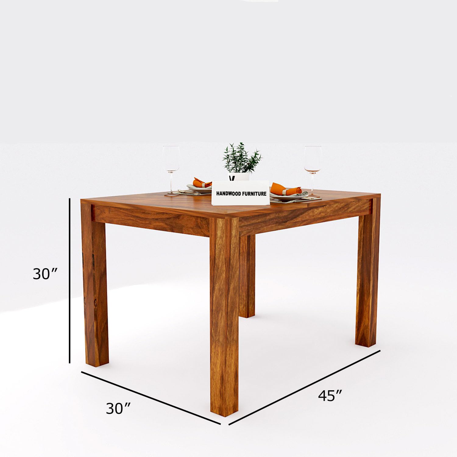 Premium Sheesham Wood Dining Table(45x30) with 4 Chairs | 4 Seater Dining Set | Wooden Dining Table with Chair | Dining Room Furniture