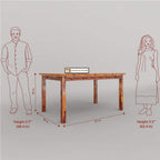 Solid Wood 6 Seater Dining Set | (57 x 35) Dining Table with 6 Chair | Dining Room Furniture