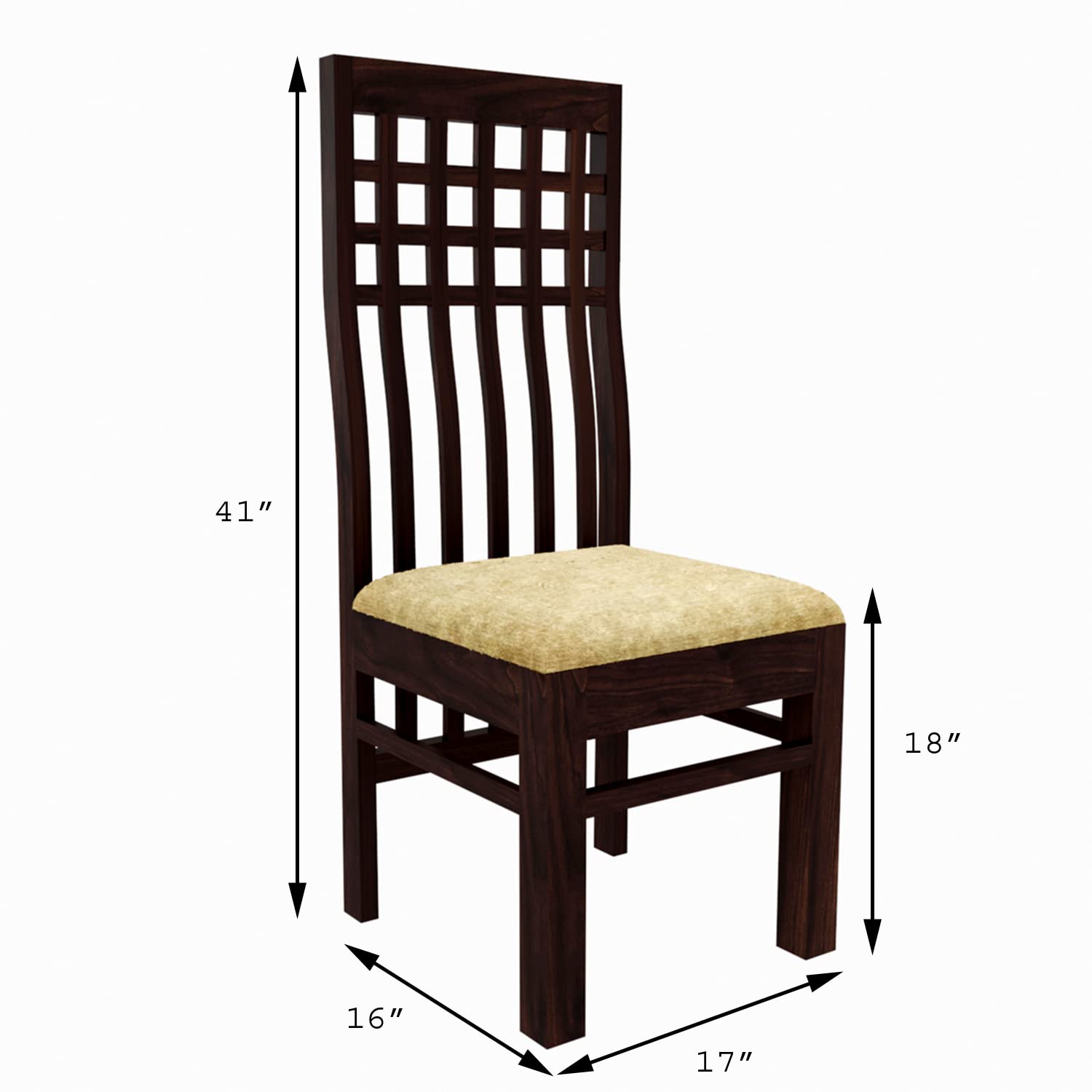Sheesham Wood Dining Table(57x35) with 6 Chairs | 6 Seater Dining Set | Wooden Dining Table with Chair - Dining Room Furniture