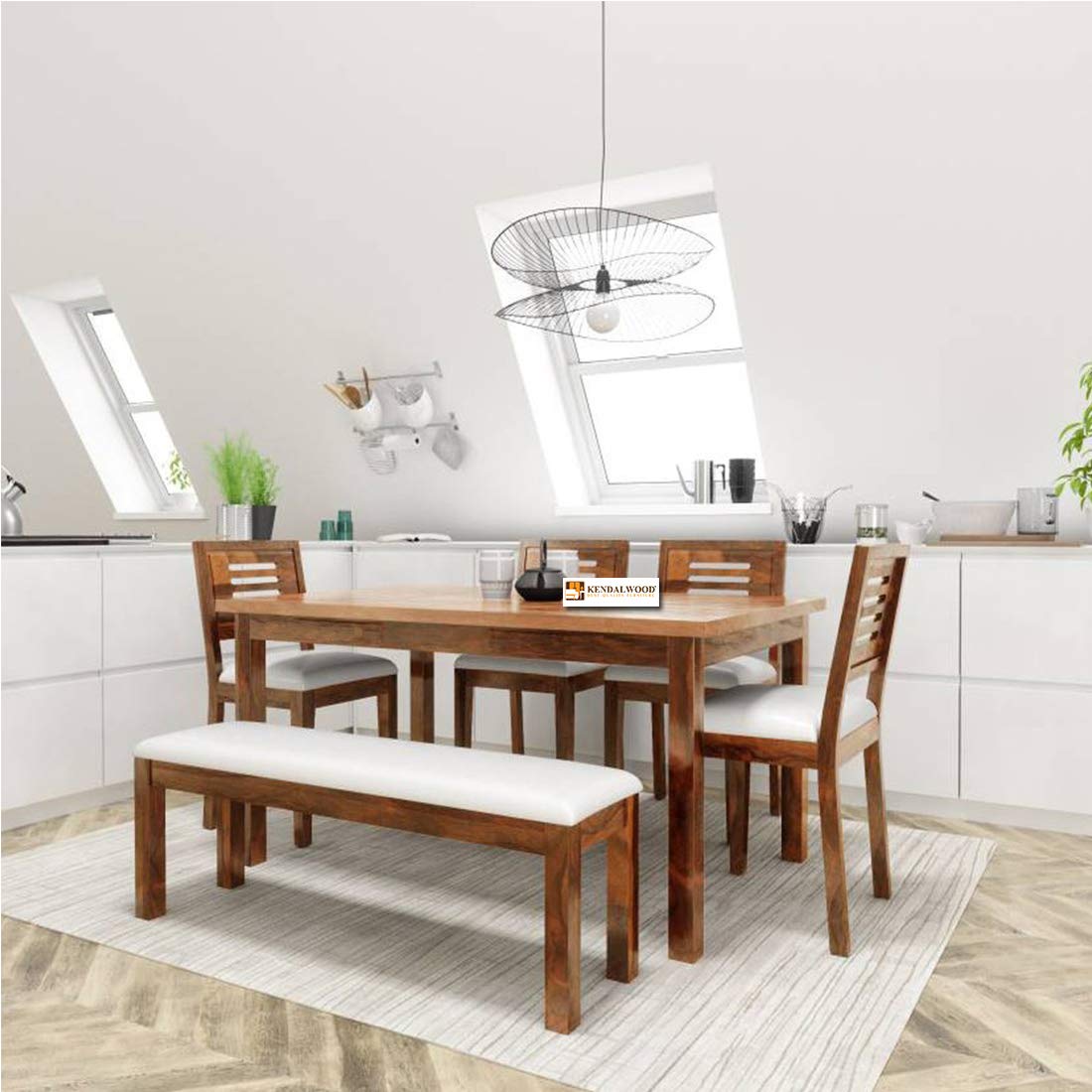 Kendal Sheesham Wood Table 6 Seater Wooden Dining Room Furniture