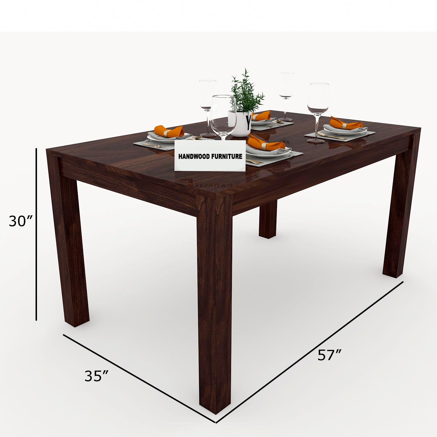 Sheesham Wood Dining Table(57x35) with 4 Chairs & 1 Bench |6 Seater Dining Set | Wooden Dining Table with Chair | Dining Room Furniture
