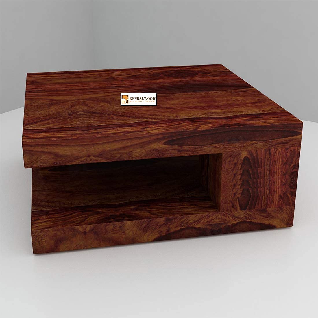 Square Sheesham Wood Coffee Table for Living Room | Wooden Center Table
