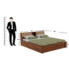 Sheesham Wood Bed with Box Storage | Solid Wood Bed for Bedroom, Living Room | Wooden Bed King Size | Mattress not Included | Honey Finish