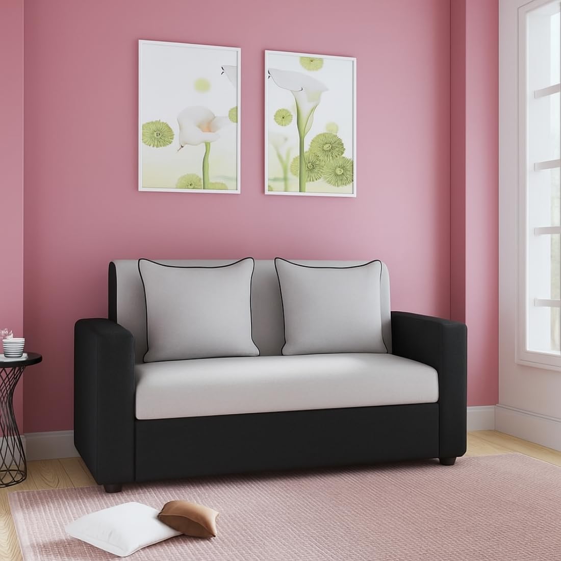 2 Seater Sofa | Fabric 2 Seater Sofa Set | Sofa for Living Room & Home | Furniture for Office & Hotels