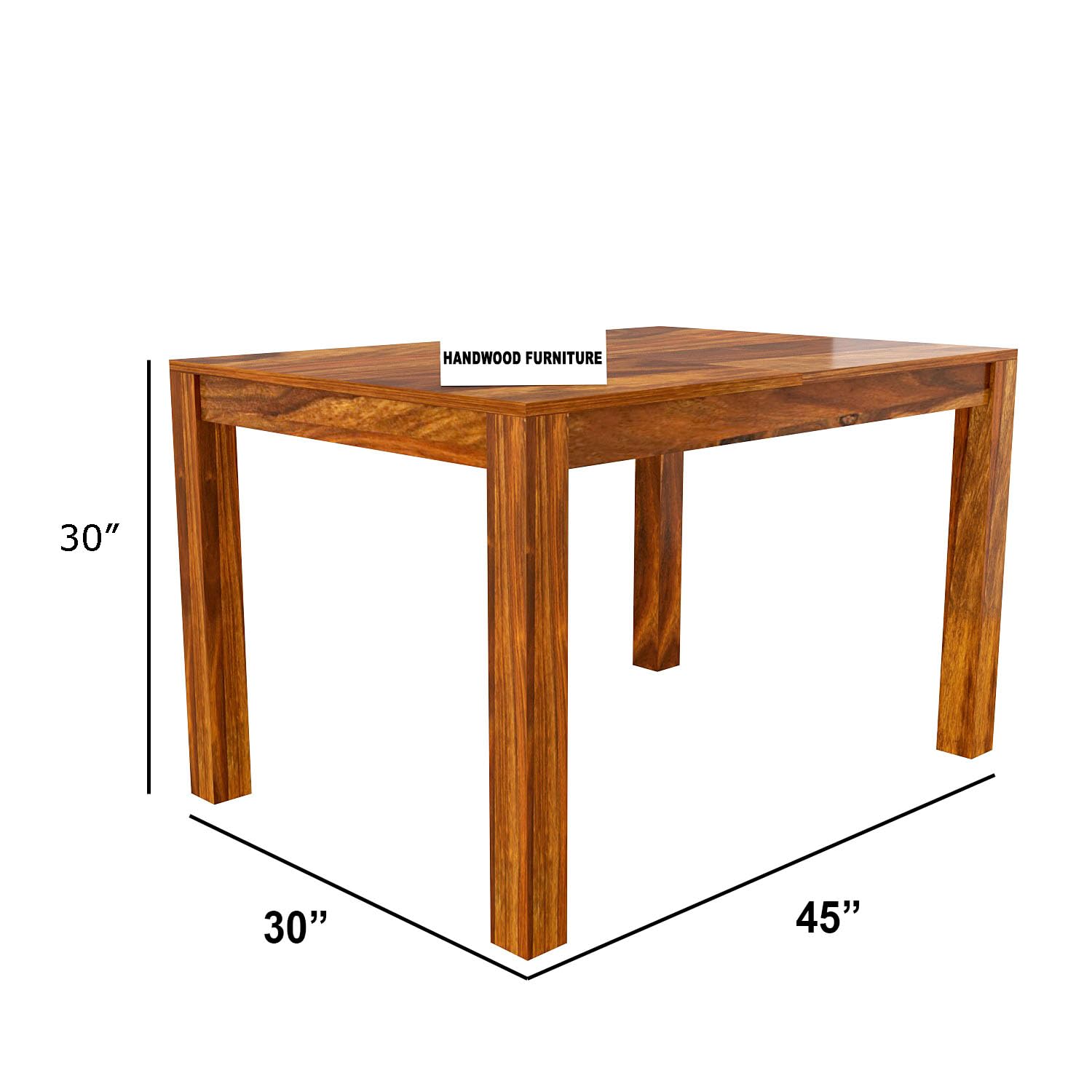 Premium Sheesham Wood Dining Table (45x30) with 4 Chairs | 4 Seater Dining Set | Wooden Dining Table with Chair | Dining Room Furniture