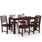 Sheesham Wood Dining Table(57x35 Inch) with 6 Chairs | 6 Seater Dining Set | Wooden Dining Table with Chair - Dining Room Furniture