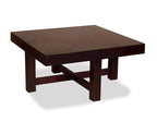 Kendal Sheesham Coffee for Living Room Center Table with 4 Stools (Teak Wood Finish with Cream Cushions)