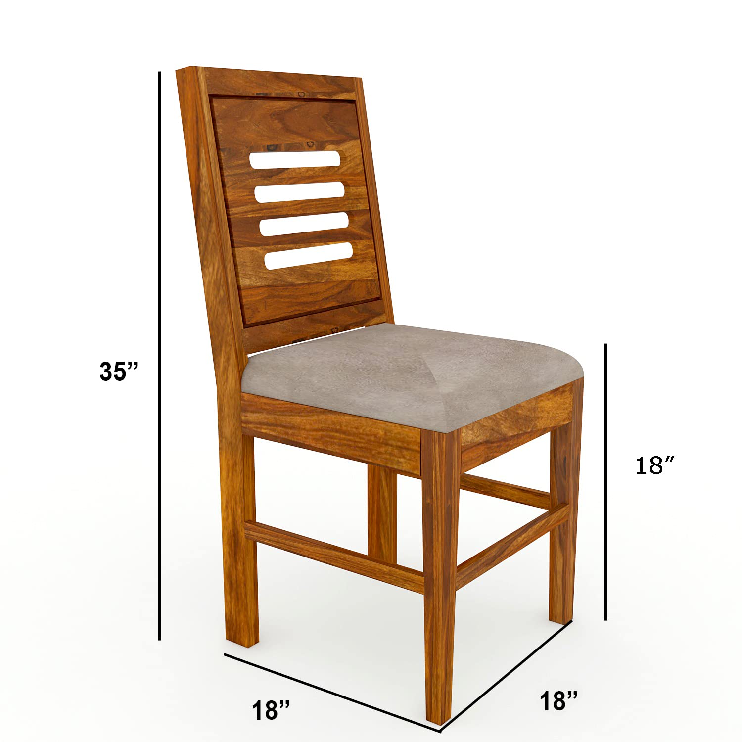 Premium Sheesham Wood Dining Table (34x34) with 2 Chairs | 2 Seater Dining Set | Wooden Dining Table with Chair | Dining Room Furniture