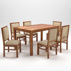 Premium Dining Room Furniture Wooden Dining Table with 6 Chairs | sheesham Wood Dining Table 6 Seater | Dining Table Set