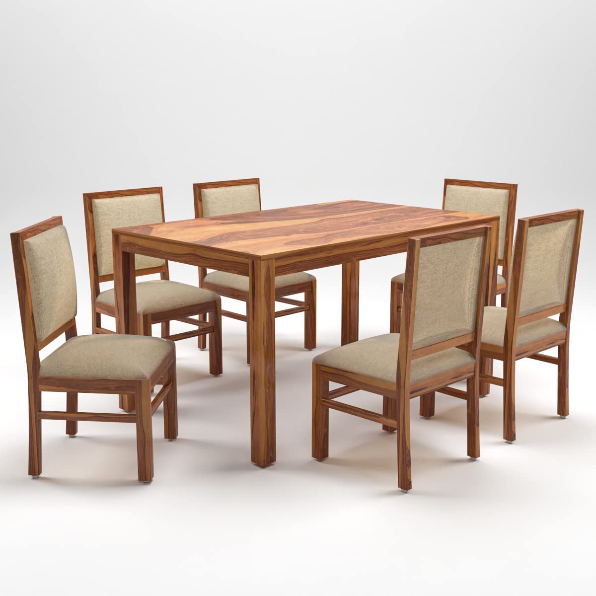 Premium Dining Room Furniture Wooden Dining Table with 6 Chairs | sheesham Wood Dining Table 6 Seater | Dining Table Set