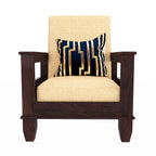 Solid Wood 1 Seater Wooden Sofa Set for Living Room Furniture | Sofa for Home & Office | 1 Seater Sofa