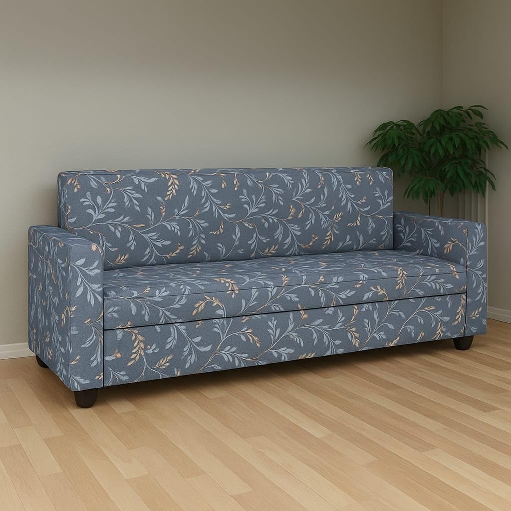 Sheesham Wood 3 Seater Sofa for Living Room | Fabric 3 Seater Sofa Set | Sofa for Home & Office