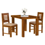 Premium Sheesham Wood Dining Table(45x30) with 2 Chairs | 2 Seater Dining Set | Wooden Dining Table with Chair | Dining Room Furniture
