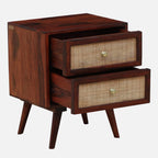 Sheesham Wooden Side Table for Living Room, Bedroom | Wooden Side Table | Bedside Table for Bedroom with Drawers