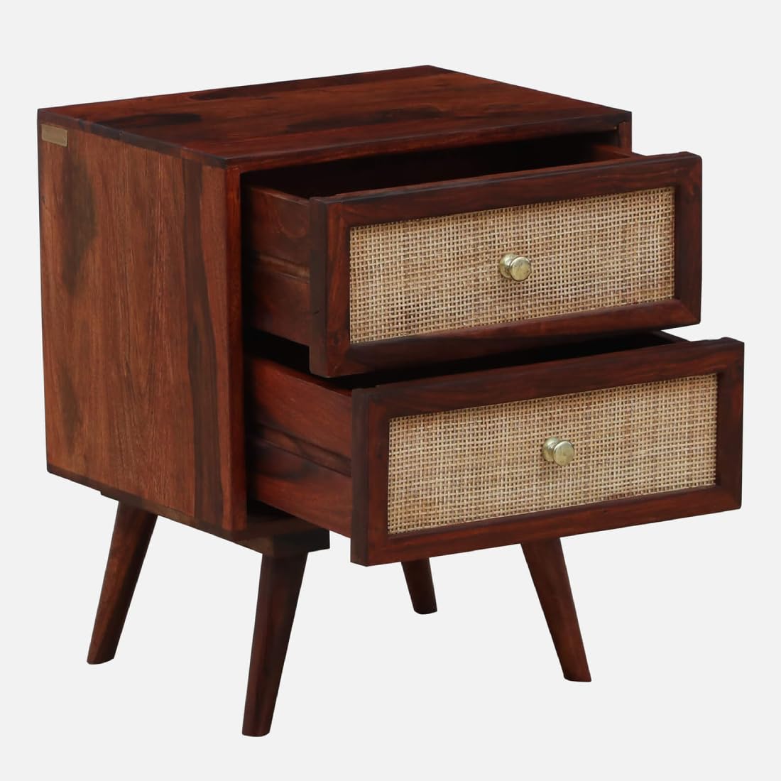 Sheesham Wooden Side Table for Living Room, Bedroom | Wooden Side Table | Bedside Table for Bedroom with Drawers