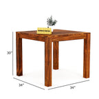 Premium Sheesham Wood Dining Table (34x34) with 4 Chairs |4 Seater Dining Set | Wooden Dining Table with Chair | Dining Room Furniture