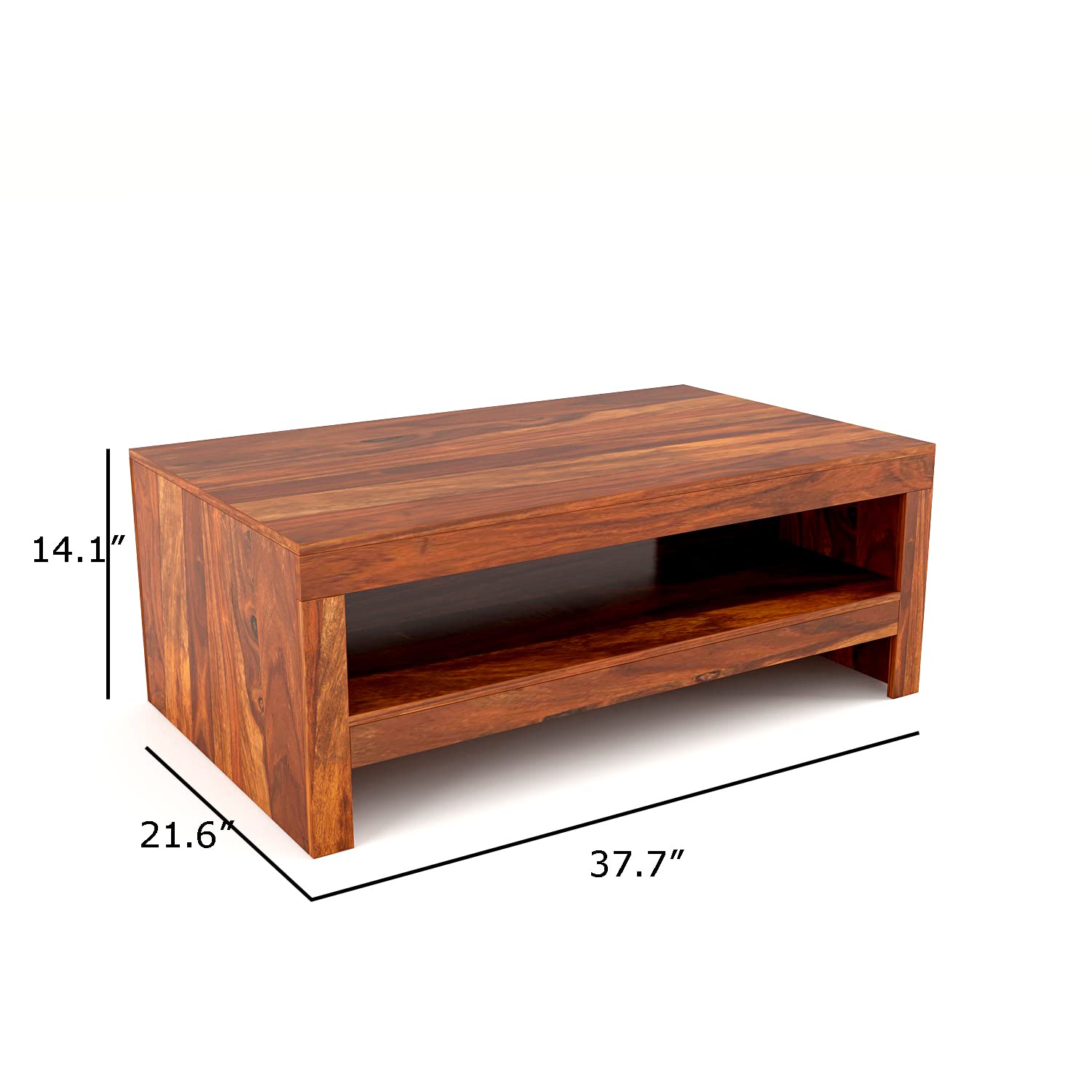 Furniture Rectangle Sheesham Wood Coffee Table for Living Room