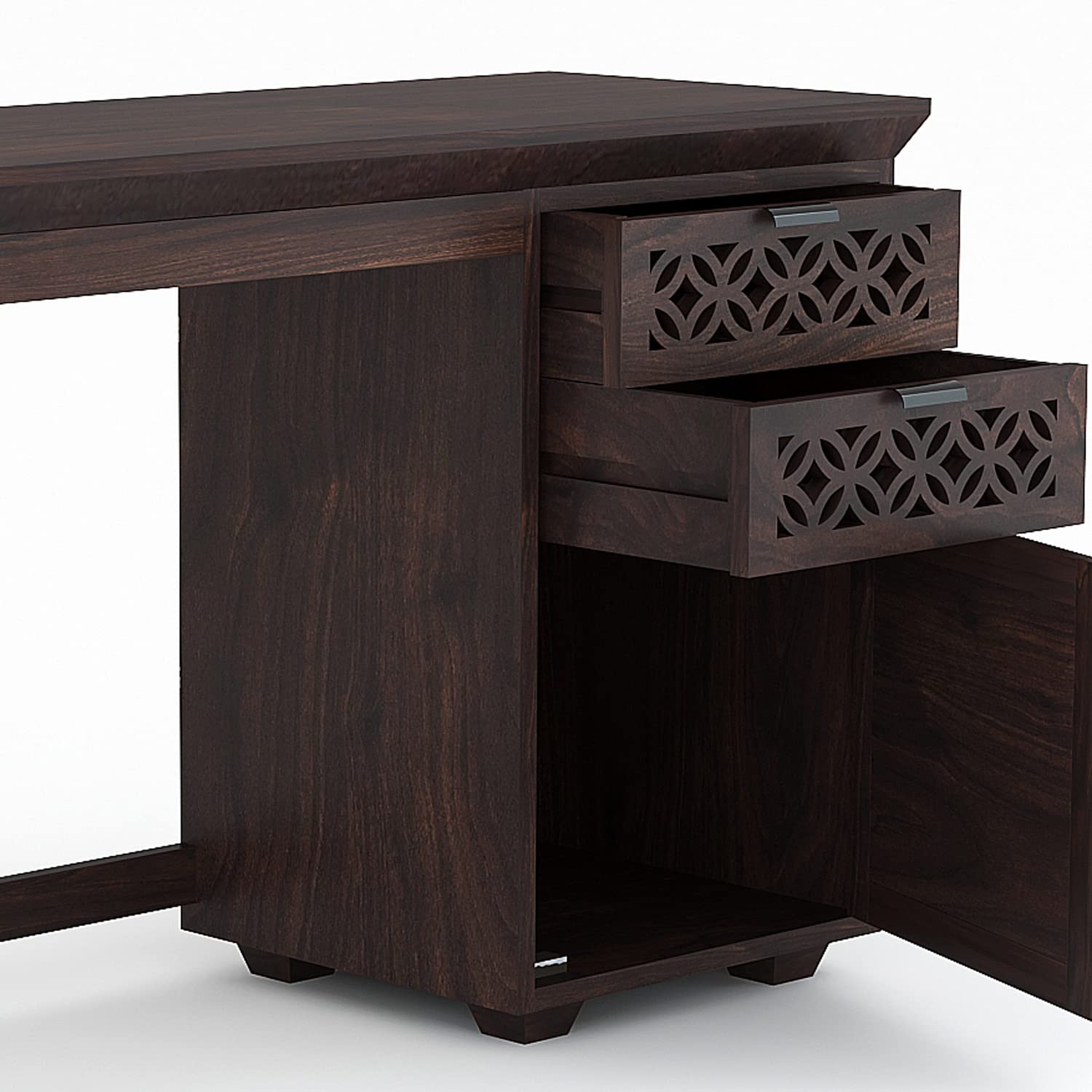Solid Sheesham Wood Wooden Office Table & Chair Set