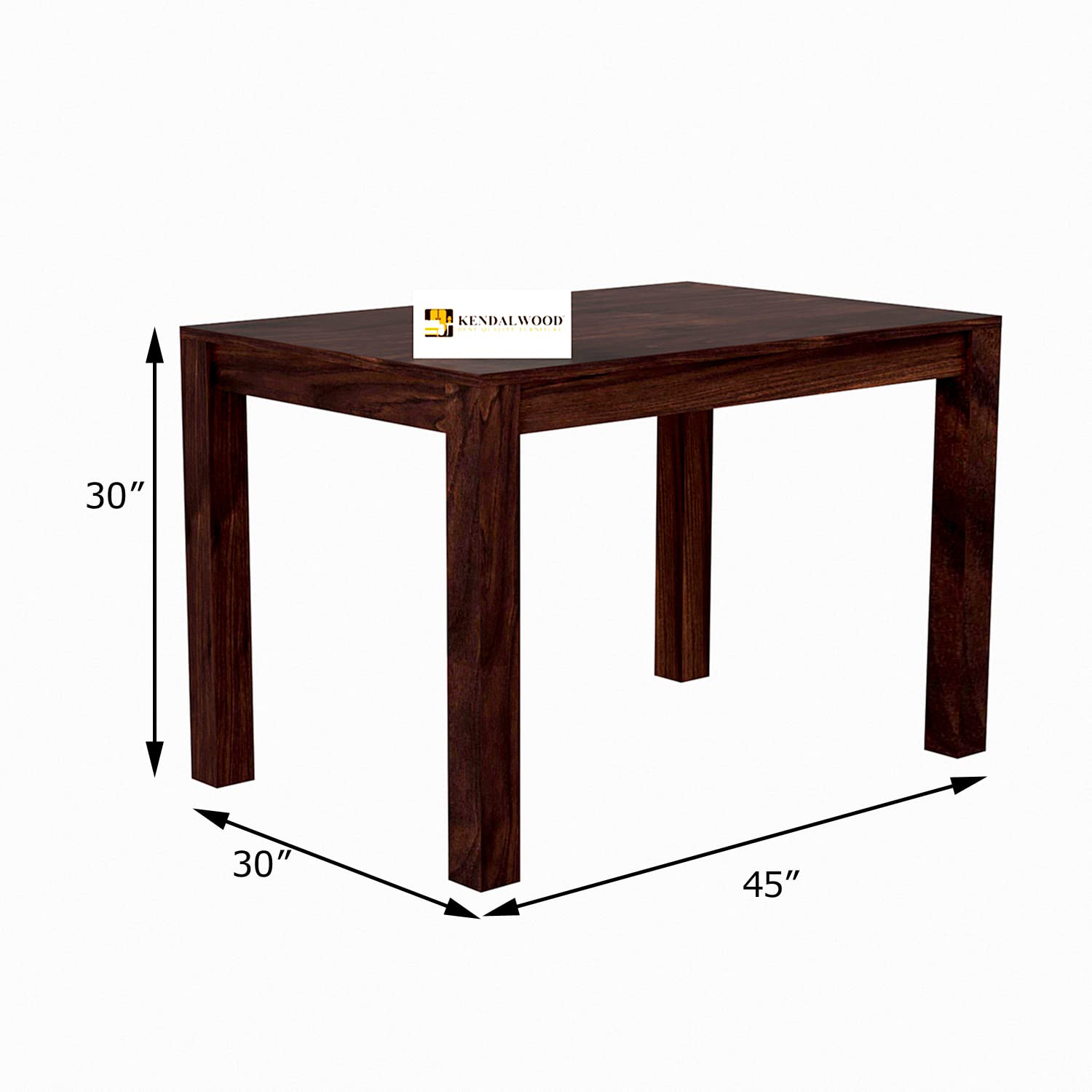 Sheesham Wood Dining Table (45x30) with 4 Chairs | 4 Seater Dining Set | Wooden Dining Table with Chair - Dining Room Furniture