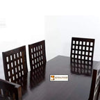Sheesham Wood Dining Table with 6 Chairs | 6 Seater Dining Set | Wooden Dining Table with