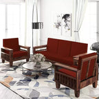 Solid Sheesham Wood Sofa Set | 5 Seater Wooden Sofa Set | 3+1+1 Sofa | Sofa Set