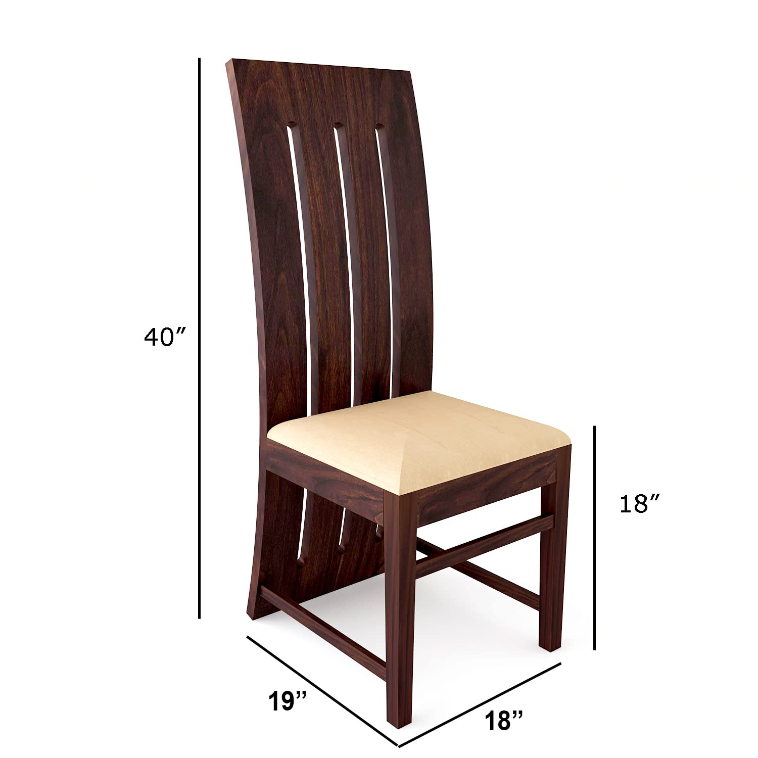 Sheesham Wood Dining Table (57x35) with 4 Chairs & 1 Bench |6 Seater Dining Set | Wooden Dining Table with Chair - Dining Room Furniture