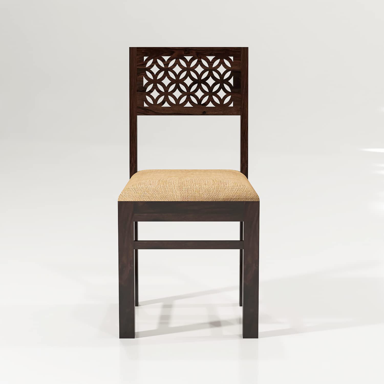 Sheesham Wood CNC Cuting Dining Table with 4 Chairs with 1 Bench|6 Seater Dining Set- Dining Room Furniture