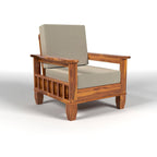 Solid Sheesham Wood Sofa Set , Living Room Furniture (3+1+1 with Center Table) 5 Seater
