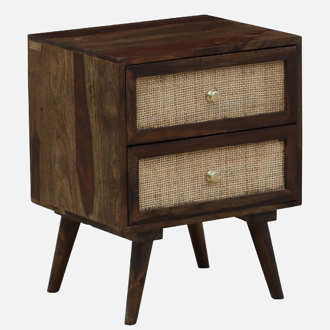 Sheesham Wooden Side Table for Living Room, Bedroom | Wooden Side Table | Bedside Table for Bedroom with Drawers