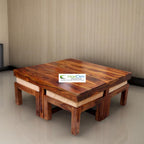 KendalWood Furniture Sheesham Wood Coffee Table for Living Room