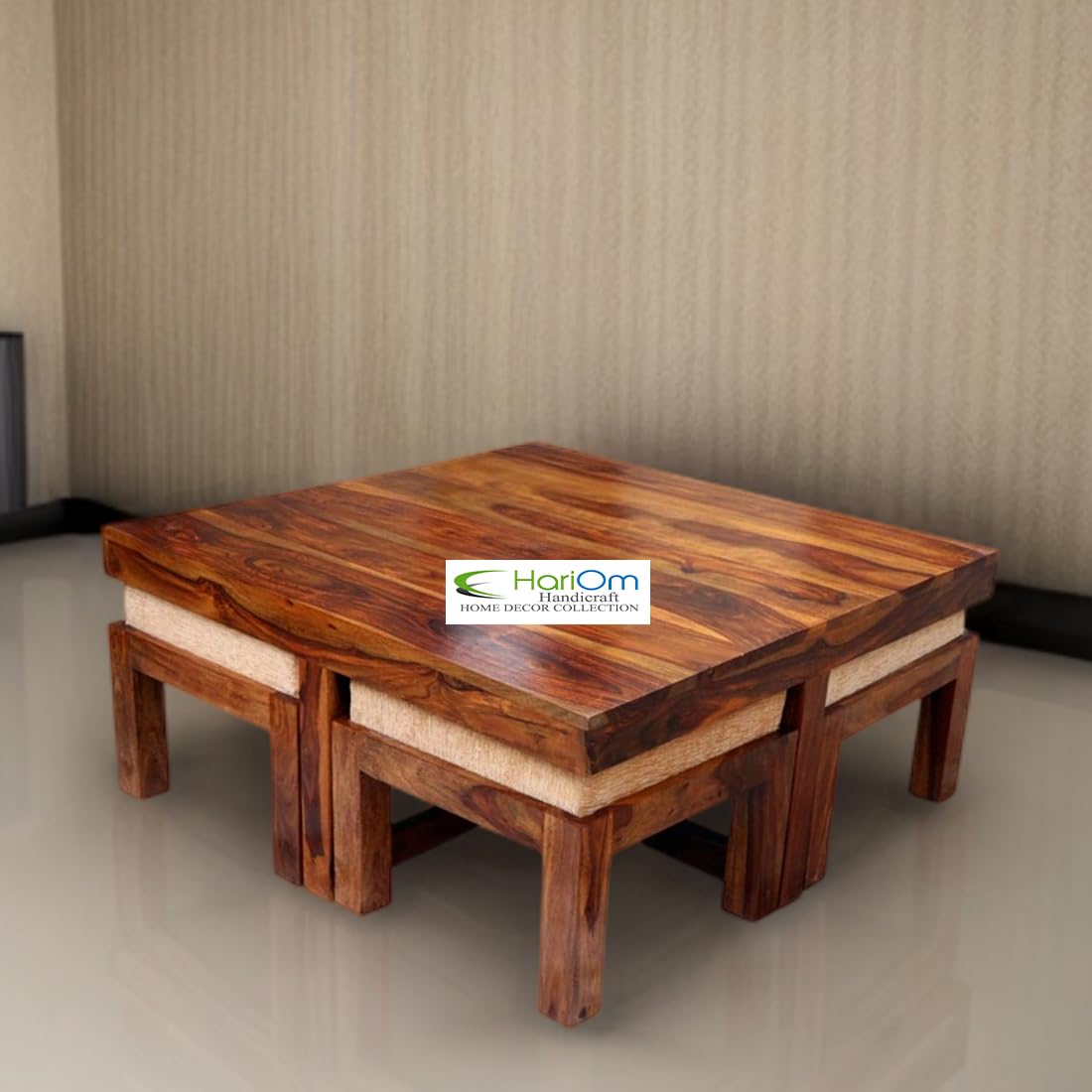 KendalWood Furniture Sheesham Wood Coffee Table for Living Room