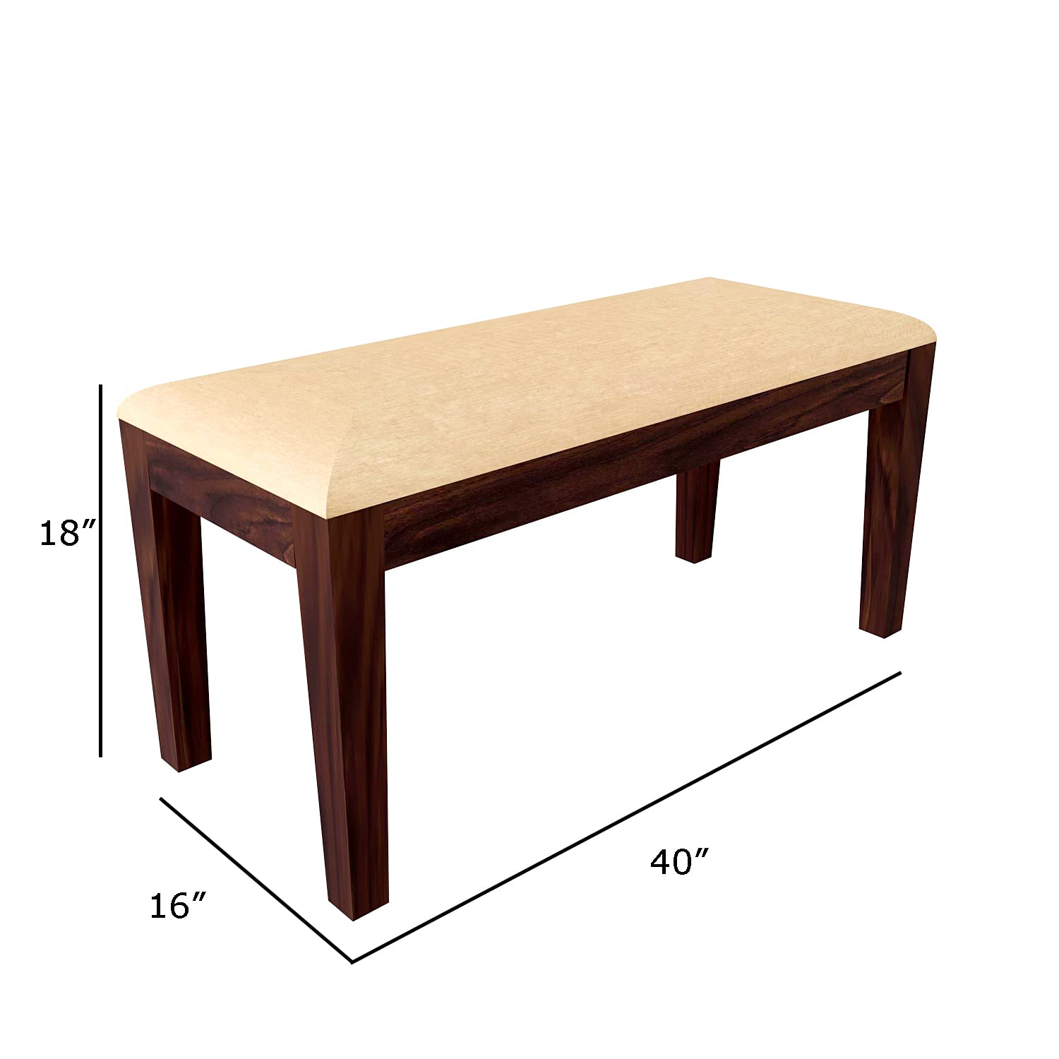 Sheesham Wood Dining Table (57x35) with 4 Chairs & 1 Bench |6 Seater Dining Set | Wooden Dining Table with Chair - Dining Room Furniture