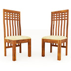 Modern Home Furniture | Solid Wood Dining Chair Set of 2 | Study & Multipurpose Chair for Home & Office