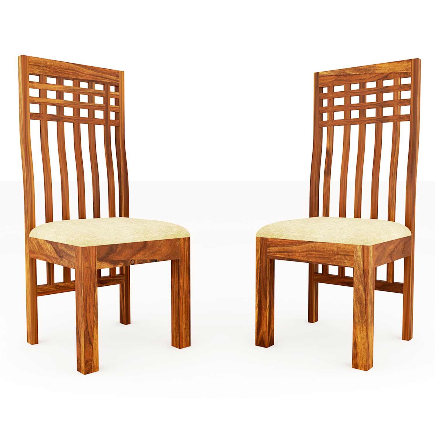 Modern Home Furniture | Solid Wood Dining Chair Set of 2 | Study & Multipurpose Chair for Home & Office