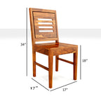 Modern Home Furniture | Solid Wood Dining Chair Set of 2 | Chair for Home & Office | Walnut Finish with Cream Cushions, Pre Assembled (Ready to Use)