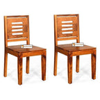 Furniture Solid Sheesham Wood Dining Chair Set of 2