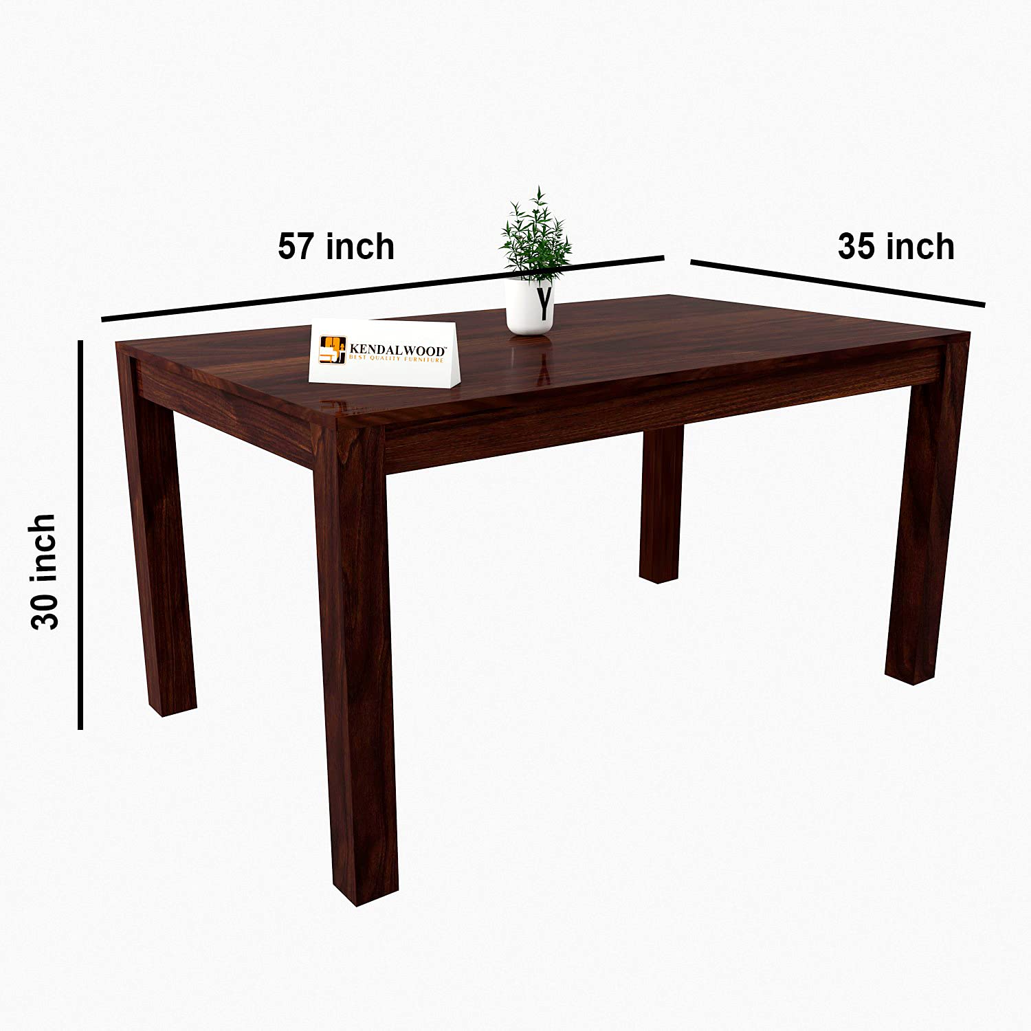 Sheesham Wood Dining Table(57x35) with 6 Chairs | 6 Seater Dining Set | Wooden Dining Table with Chair - Dining Room Furniture