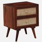 Sheesham Wooden Side Table for Living Room, Bedroom | Wooden Side Table | Bedside Table for Bedroom with Drawers