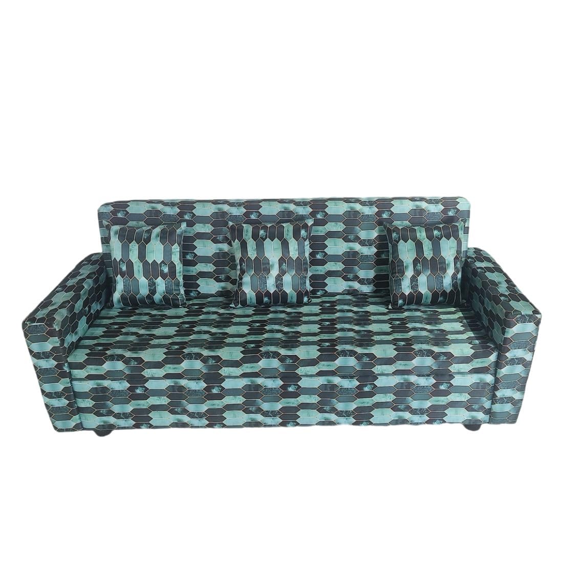 Sheesham Wood 3 Seater Sofa for Living Room | Fabric 3 Seater Sofa Set | Sofa for Home & Office