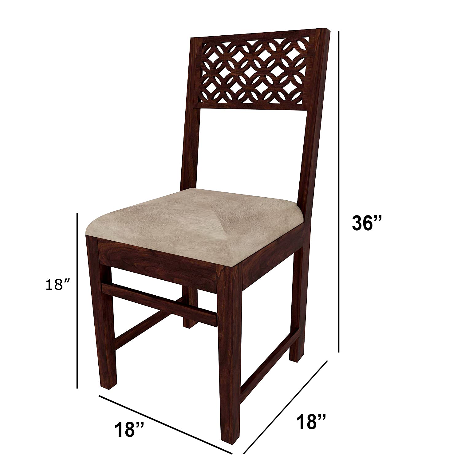 Sheesham Wood CNC Cuting Dining Table with 2 Chairs with 1 Bench | 3 Seater Dining Set Dining Room Furniture