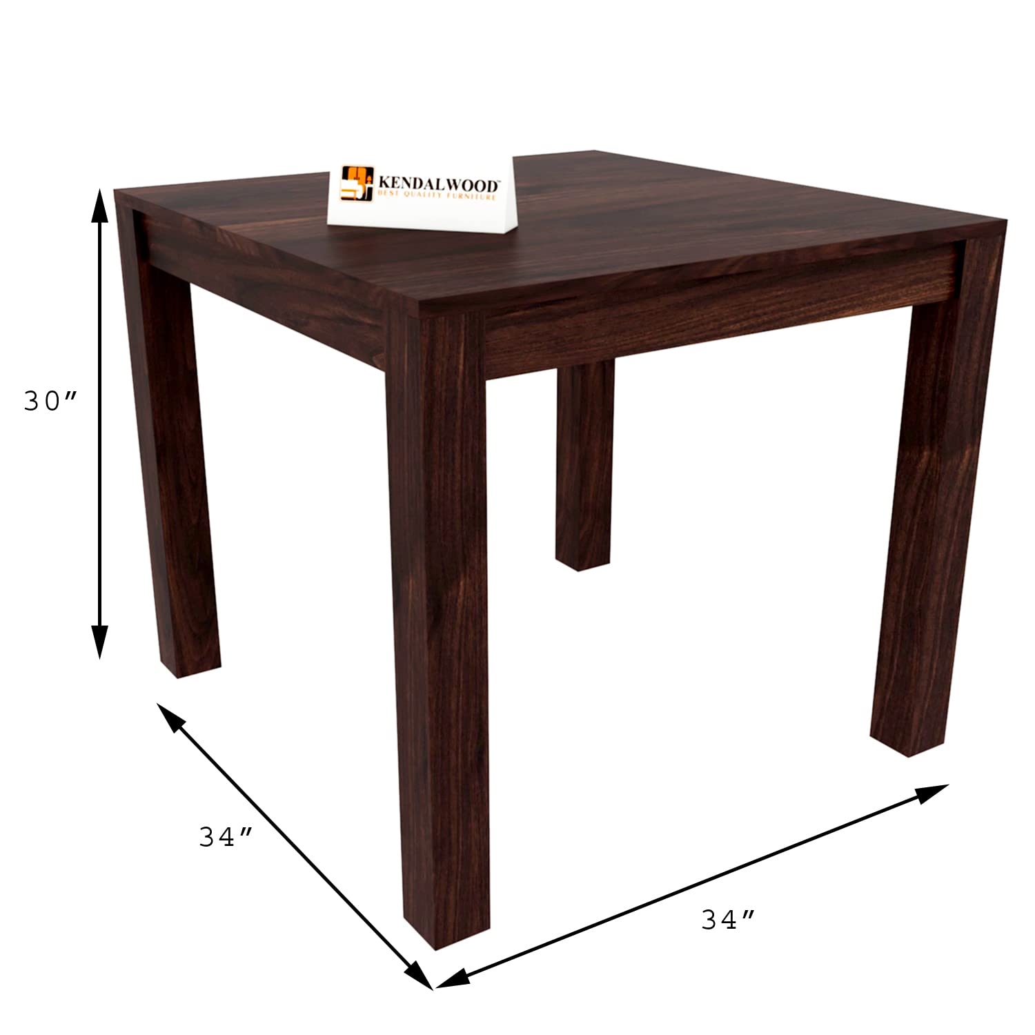 Sheesham Wood Dining Table Square (34x34) with 4 Chairs | 4 Seater Dining Set |Wooden Dining Table with Chair |Dining Room Furniture