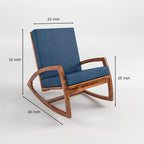 Sheesham Wood Rocking Chair for Adults, Wooden Rocking Chair | Rocking Chair for Adults for Home | Rocking Chair Cushion