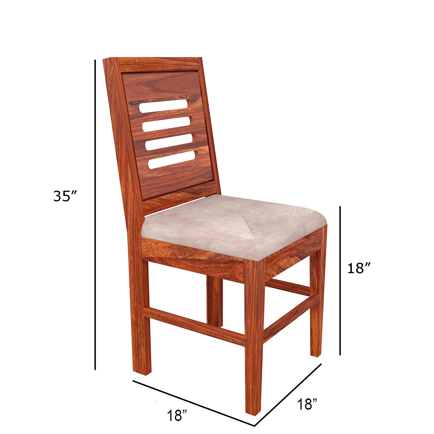 Sheesham Wood Dining Table(57x35) with 6 Chairs | 6 Seater Dining Set | Wooden Dining Table with Chair - Dining Room Furniture