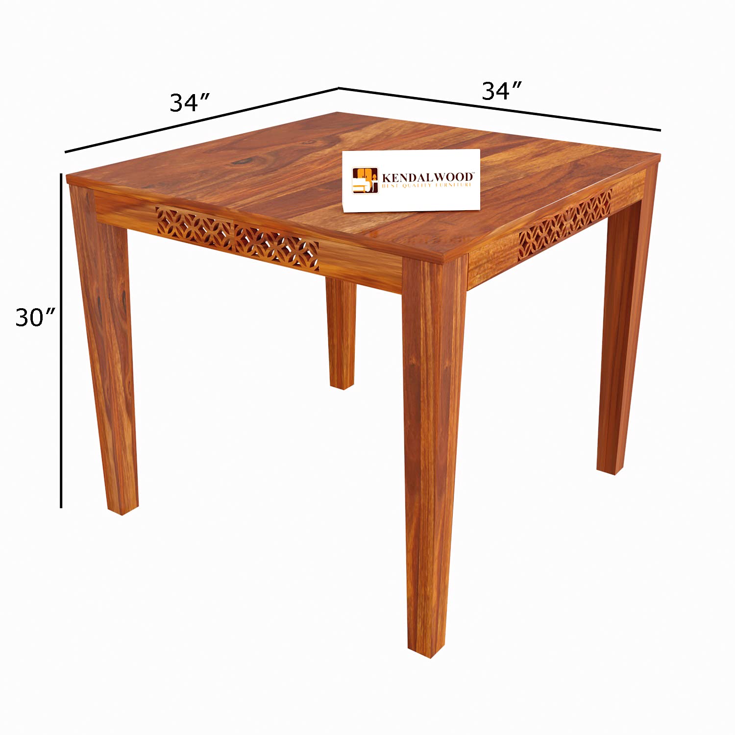Sheesham Wood CNC Cuting Dining Table with 2 Chairs with 1 Bench | 3 Seater Dining Set Dining Room Furniture