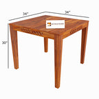 Sheesham Wood CNC Cuting Dining Table with 3 Chairs with 1 Bench | 4 Seater Dining Set- Dining Room Furniture Finish