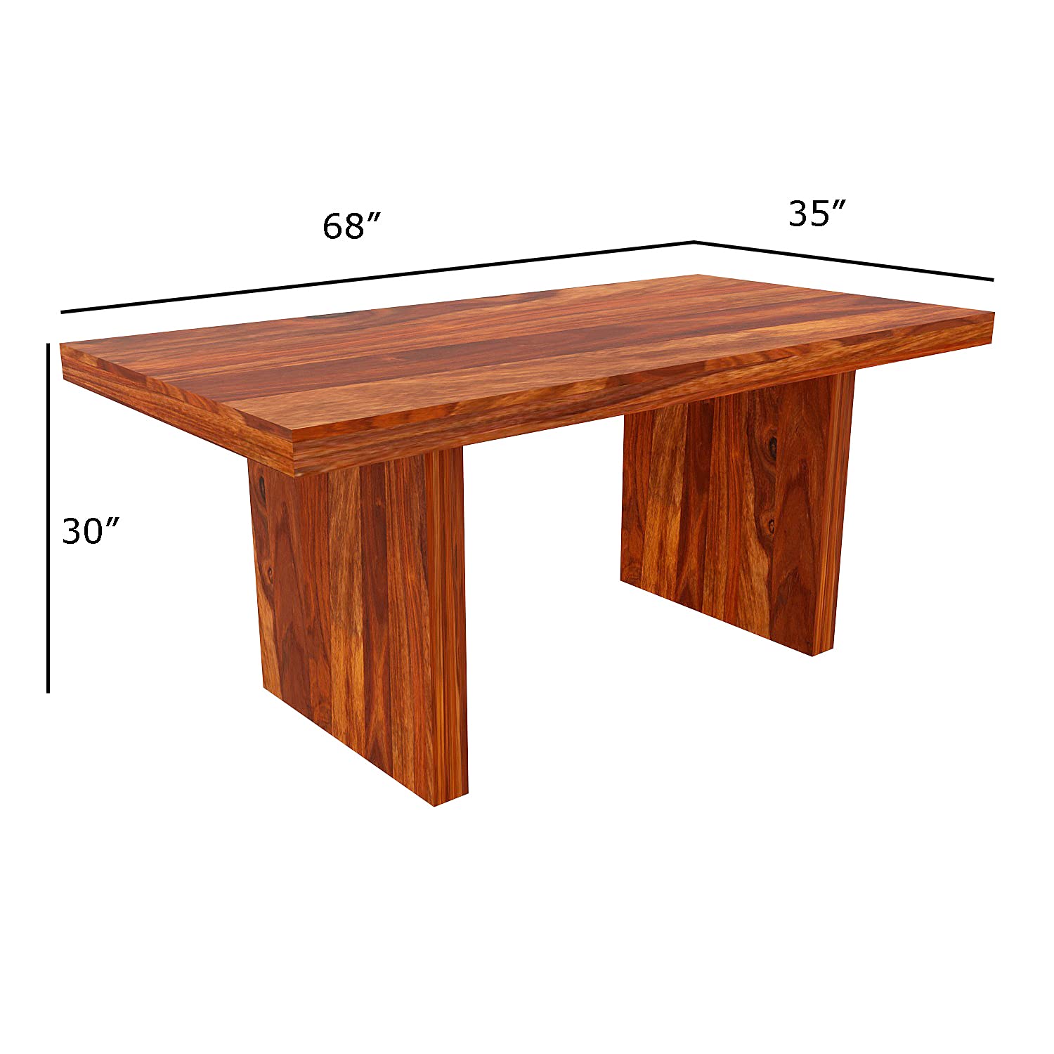 Sheesham Wood Dining Table with 6 Chairs, 1 Table, 6 Seater Dining Set -Dining Room Furniture