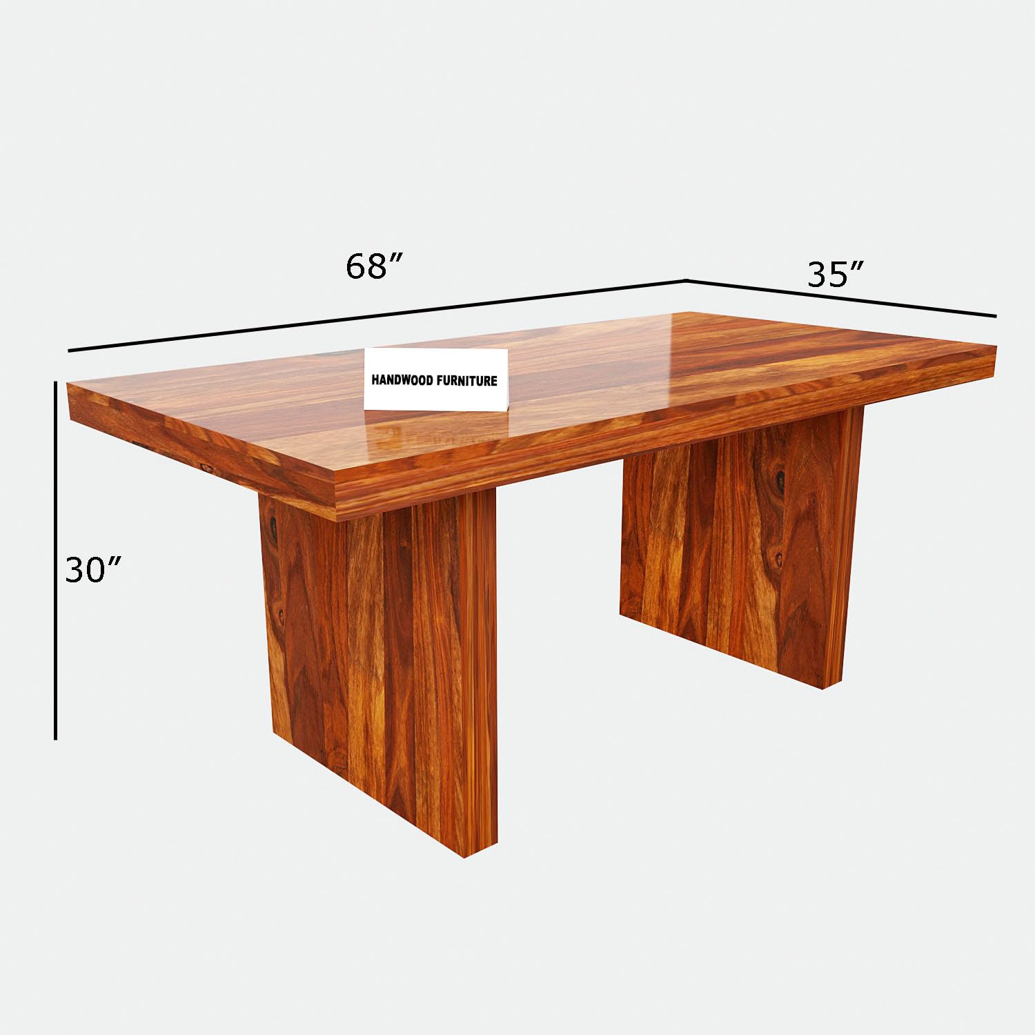 Sheesham Wood Dining Table (68x35) with 6 Chairs | 6 Seater Dining Set | Wooden Dining Table with Chair - Dining Room Furniture
