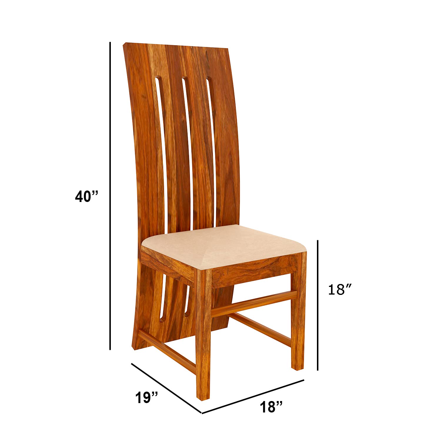 Premium Sheesham Wood Dining Table (34x34) with 2 Chairs |2 Seater Dining Set | Wooden Dining Table with Chair | Dining Room Furniture