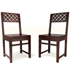 Modern Home Furniture | Solid Wood Dining Chair Set of 2 | Multipurpose Chair for Home & Office | Honey Finish |Pre Assembled (Ready to Use)